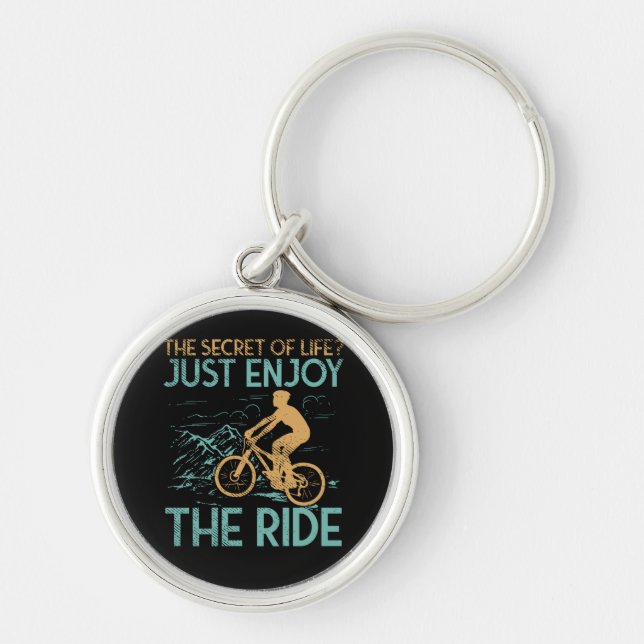 Mountain Bike Mountain Biker Keychain (Front)
