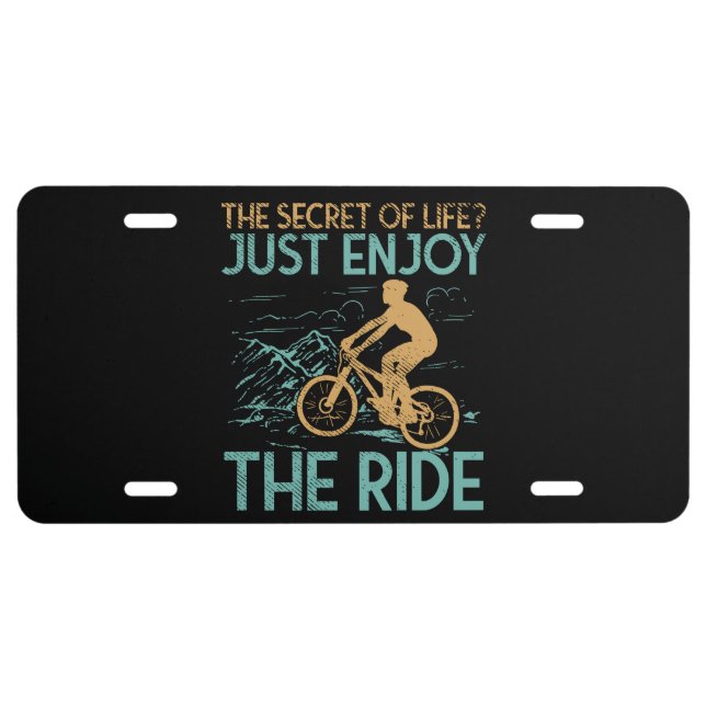 Mountain Bike Mountain Biker License Plate (Front)