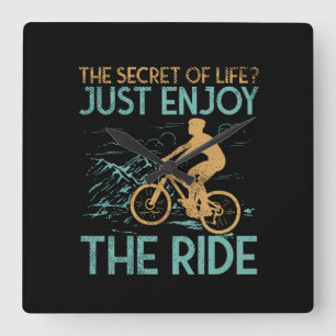 Mountain Bike Mountain Biker Square Wall Clock
