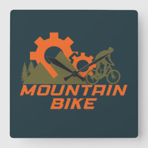 Mountain bike mountainbike square wall clock
