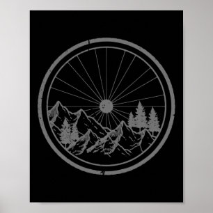 Mountain Bike Mtb Cycling Downhill Biking Biker Gi Poster