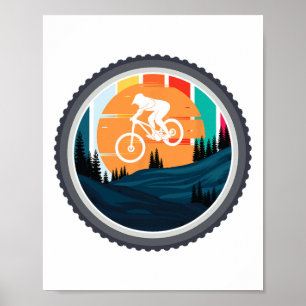 Mountain Bike Mtb Downhil Biking Bicycle Mountain Poster