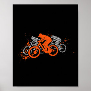 Mountain Bike Mtb Downhill Biking Cycling  Poster