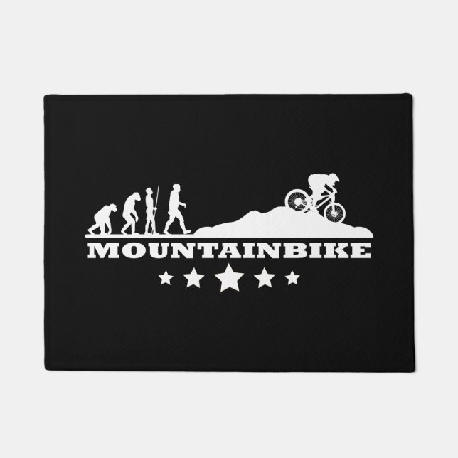 Mountain Bike MTB Evolution Gift for Men Woman Doormat (Front)