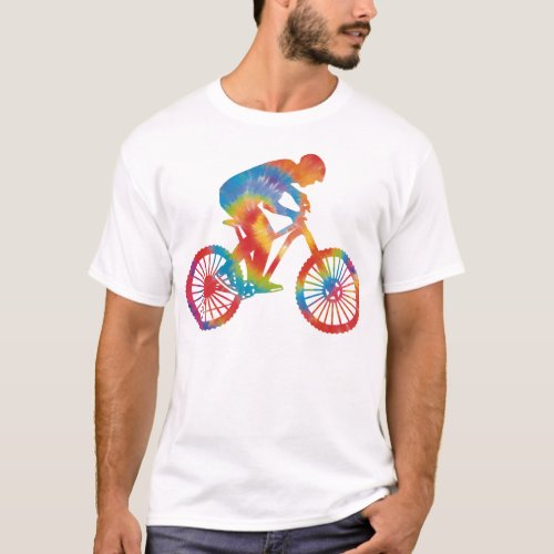 Mountain Bike Mtb Mountain Bike Tie Dye Tie Dye T_Shirt