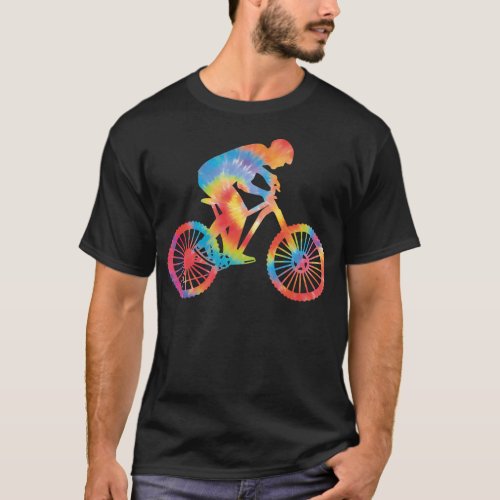 Mountain Bike Mtb Mountain Bike Tie Dye Tie Dye T_Shirt