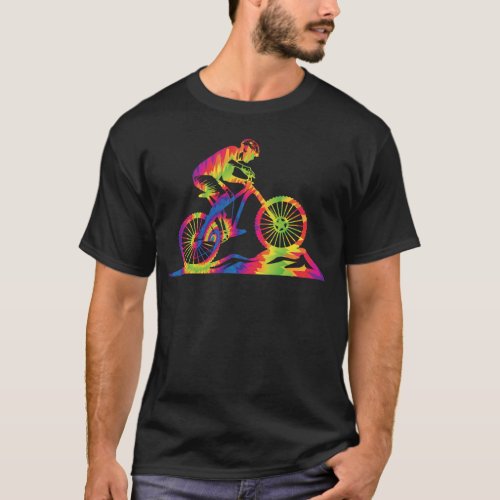 Mountain Bike Mtb Mountain Bike Tie Dye Tie Dye T_Shirt