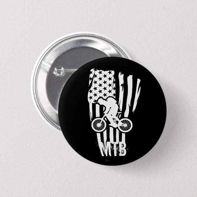Mountain bike mtb rider button (Front & Back)