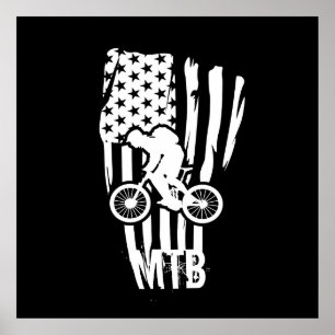 Mountain bike mtb rider poster