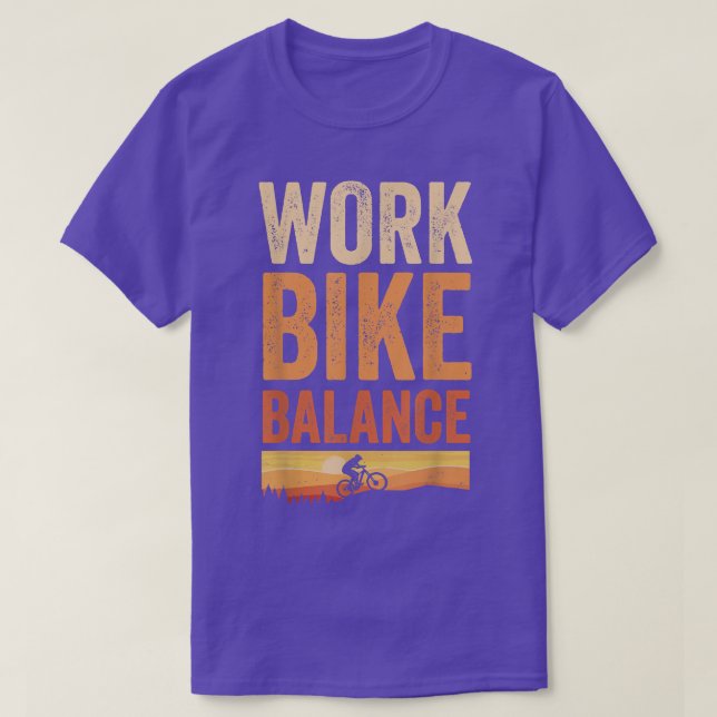 Mountain Bike MTB Work Bike Balance for Biker  T-Shirt (Design Front)