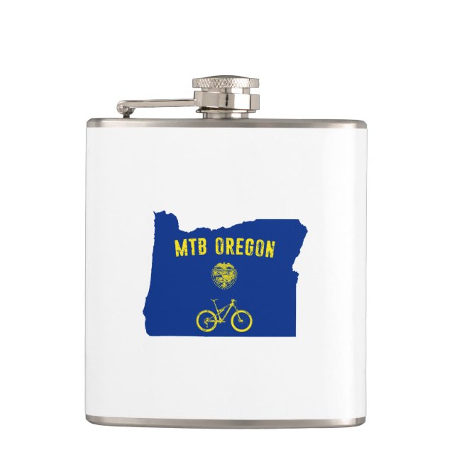 Mountain Bike Oregon Flask (Front)
