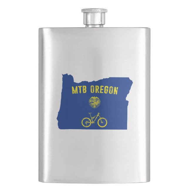Mountain Bike Oregon Flask (Front)