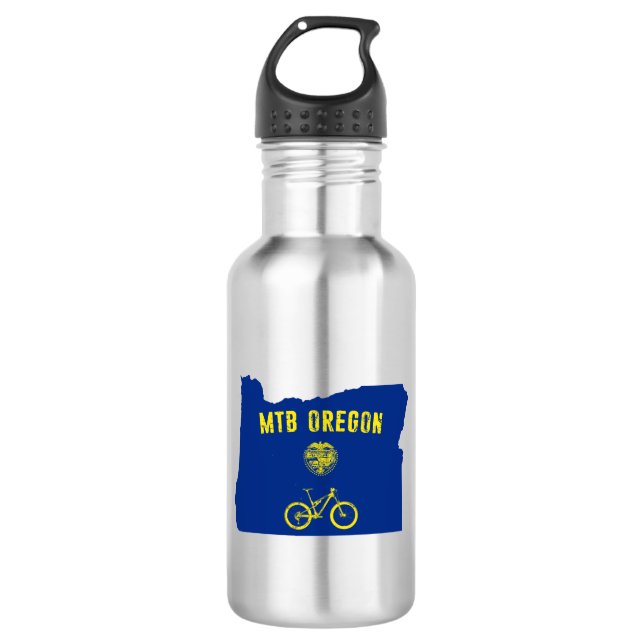 Mountain Bike Oregon Stainless Steel Water Bottle (Front)