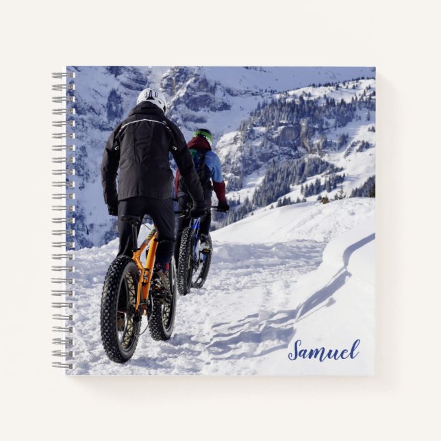 Mountain Bike Personalized Spiral Notebook (Front)