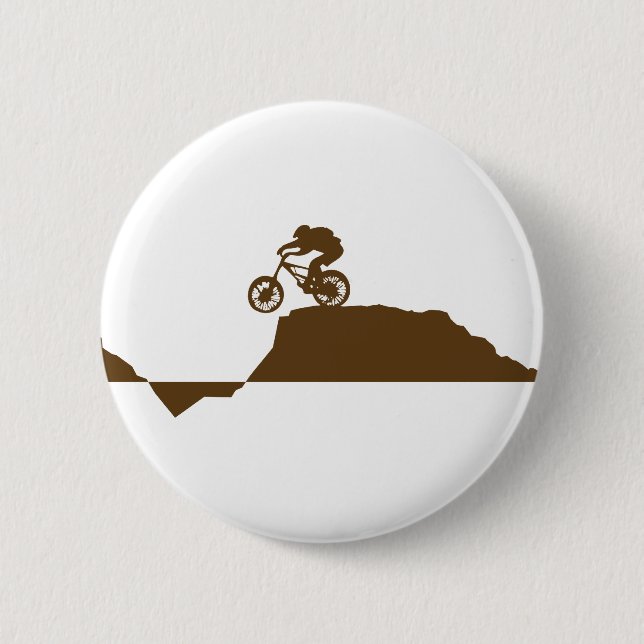Mountain Bike Pinback Button (Front)