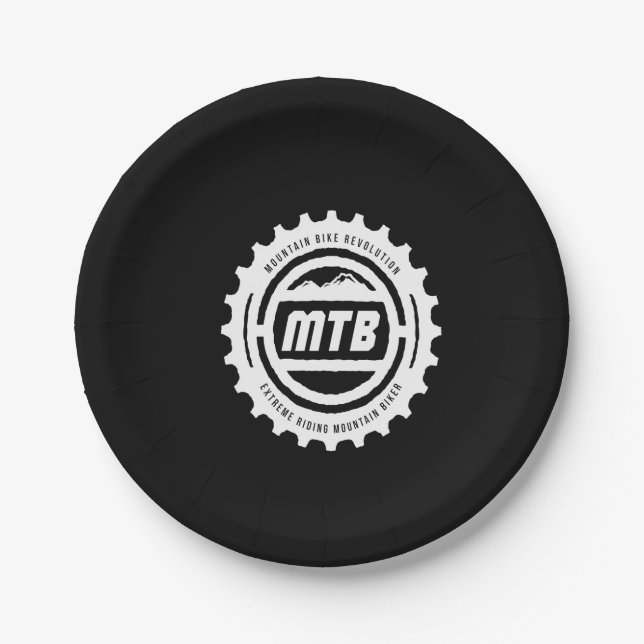 mountain bike revolution paper plates (Front)