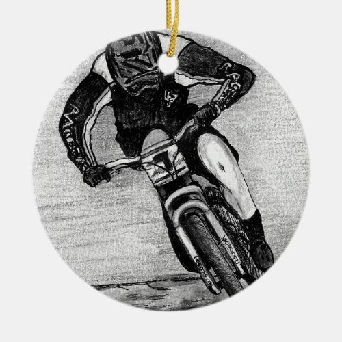 Mountain Bike Ride Ceramic Ornament