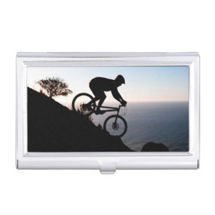 Mountain Bike Rider. Lions Head, Cape Town Business Card Case