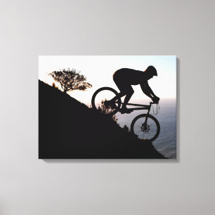 Mountain Bike Rider. Lions Head, Cape Town Canvas Print