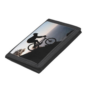 Mountain Bike Rider. Lions Head, Cape Town Tri-fold Wallet