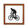 Mountain bike silhouette - Choose background color Desk Organizer