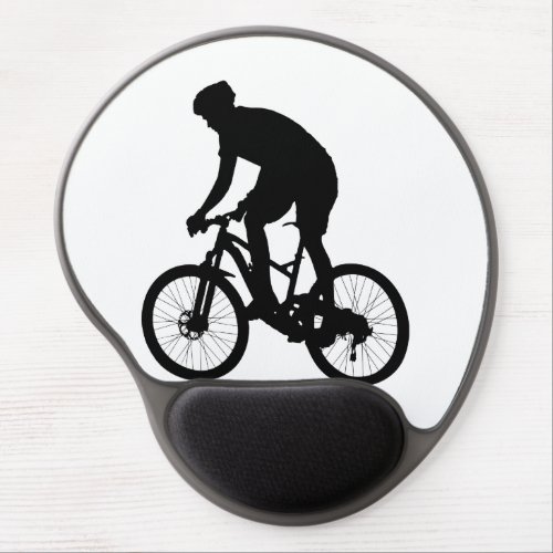 Mountain bike silhouette _ Choose background color Gel Mouse Pad