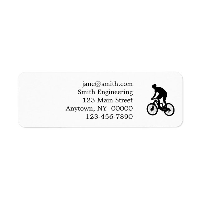 Mountain bike silhouette - Choose background color Label (Front)