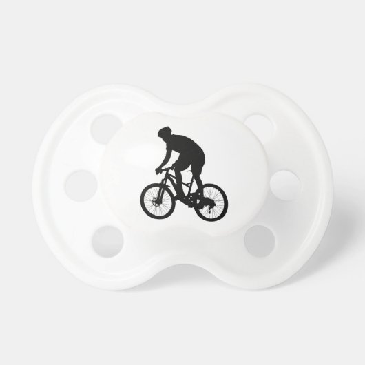 Mountain bike silhouette - Choose background color Pacifier (Front)