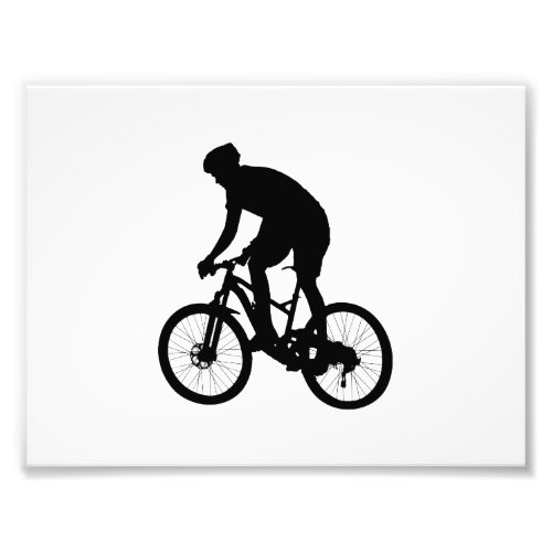 Mountain bike silhouette _ Choose background color Photo Print