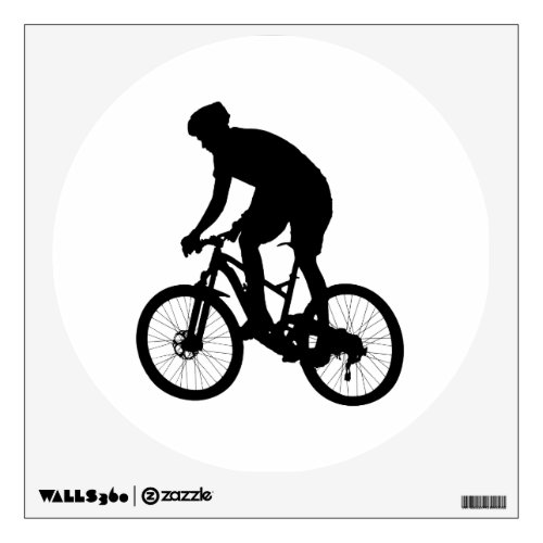 Mountain bike silhouette _ Choose background color Wall Decal