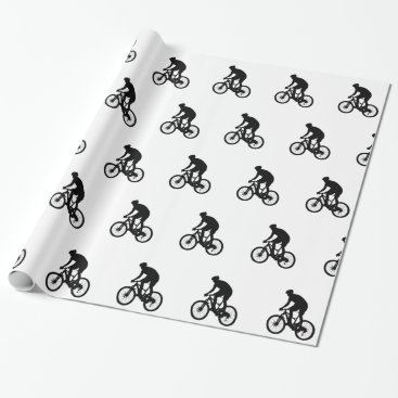 Mountain bike silhouette - Choose background color Wrapping Paper