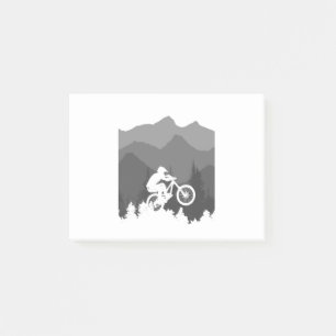Mountain bike silhouette for the MTB fanatic Post-it Notes