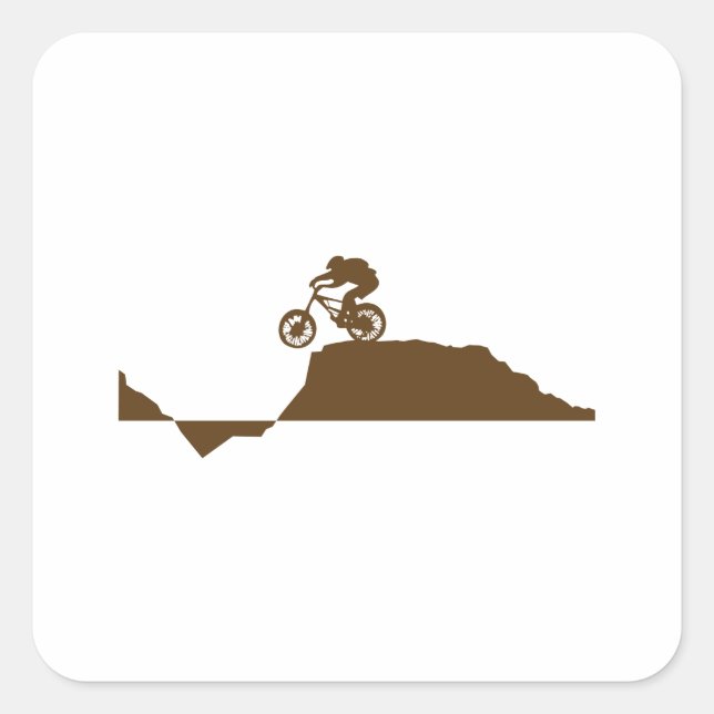 Mountain Bike Square Sticker (Front)