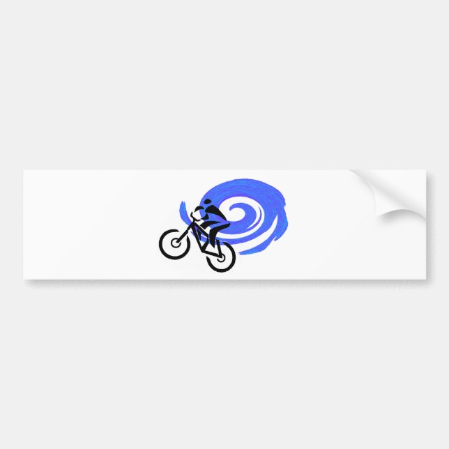 MOUNTAIN BIKE THREAD BUMPER STICKER (Front)
