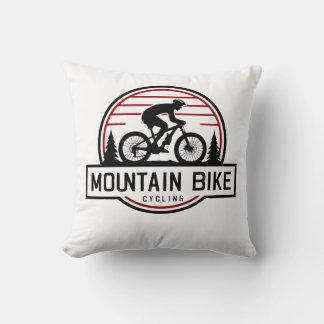 Mountain Bike Throw Pillow