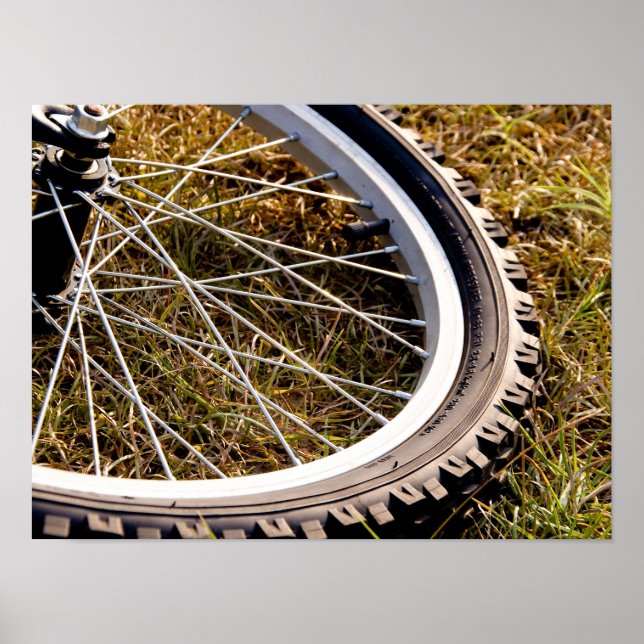 Mountain Bike Tire Closeup Poster (Front)