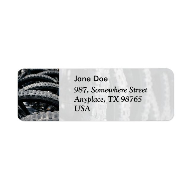 Mountain bike tires label (Front)