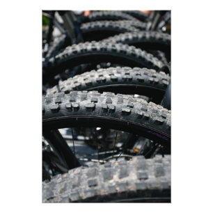Mountain bike tires photo print