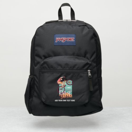 MOUNTAIN BIKE TRIALS Cyclists Custom Graphic Text JanSport Backpack