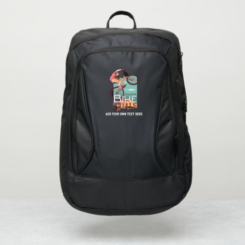 MOUNTAIN BIKE TRIALS Cyclists Custom Graphic Text Port Authority Backpack