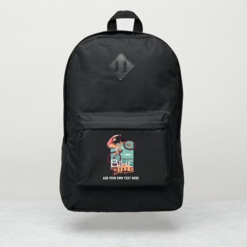 MOUNTAIN BIKE TRIALS Cyclists Custom Graphic Text Port Authority Backpack