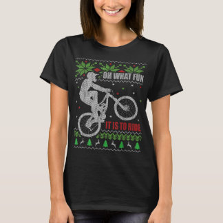 Mountain Bike Ugly Christmas Mountain Biking T-Shirt