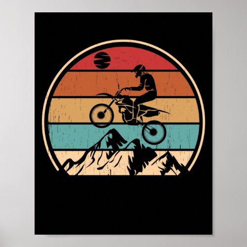 Mountain Bike Vintage MTB Downhill Biking Cycling Poster