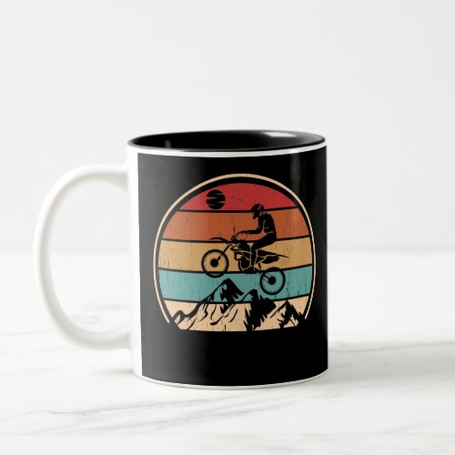 Mountain Bike Vintage MTB Downhill Biking Cycling Two_Tone Coffee Mug