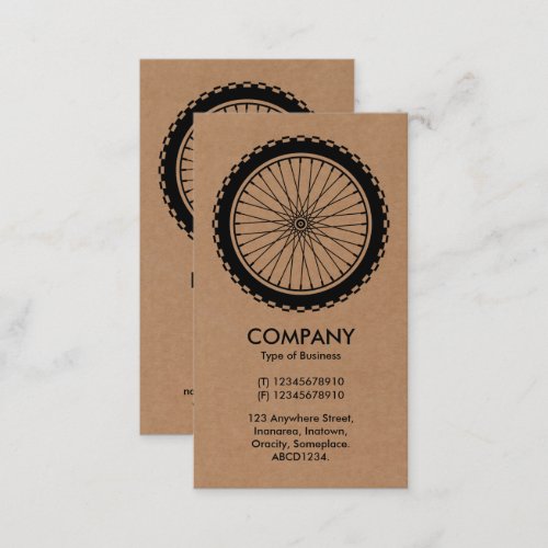 Mountain Bike Wheel _ Cardboard Business Card