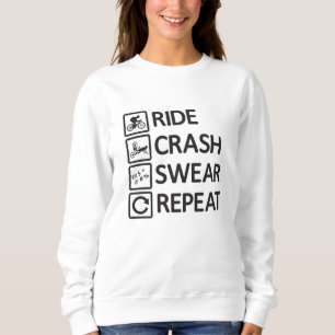 Mountain Biker Biking Repeat Downhill MTB Gift Sweatshirt