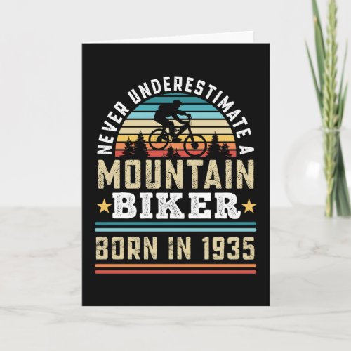 Mountain Biker born 1935 90th Birthday Gift MTB Card