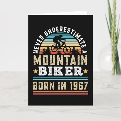 Mountain Biker born 1967 60th Birthday Gift MTB Card