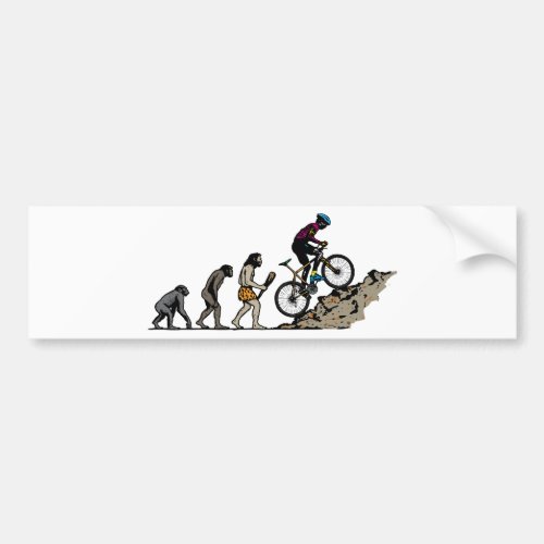 Mountain Biker Bumper Sticker