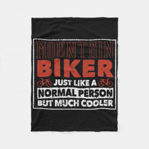Mountain Biker Definition Funny Cycling Mtb Downhi Fleece Blanket